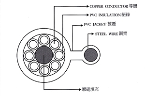 起重機(吊車)鋼索自持控制電纜